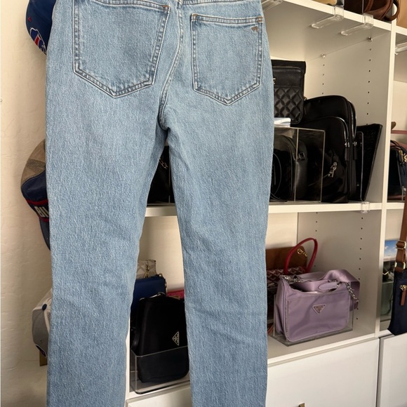 Madewell High Rise Light Wash Distressed Jeans - Picture 5 of 9
